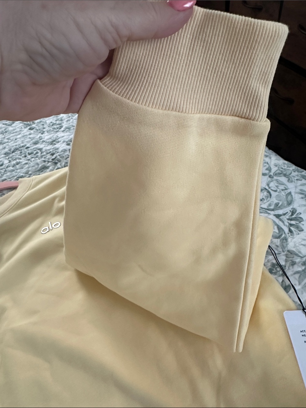 ALO Yoga Candelight Yellow Crewneck Pullover - Picture 7 of 10